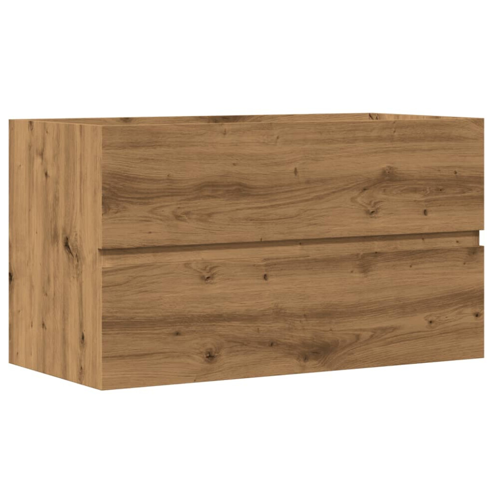 (artisian oak, 80 x 38.5 x 45 cm) vidaXL Sink Cabinet Bathroom Vanity Unit Wall Storage Cupboard Engineered Wood