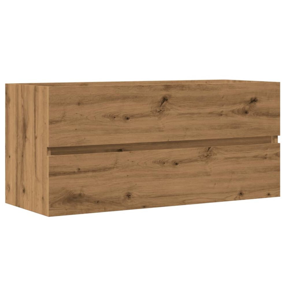 (artisan oak, 100 x 38.5 x 45 cm) vidaXL Sink Cabinet Bathroom Vanity Unit Wall Storage Cupboard Engineered Wood