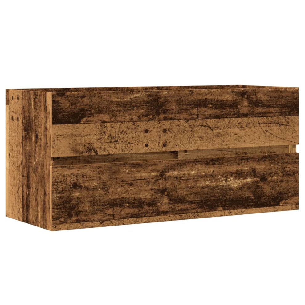 Vidaxl (Old Wood, 100 X 38.5 X 45 Cm) Sink Cabinet Bathroom Vanity Unit Wall Storage Cupboard Engineered Wood Brown