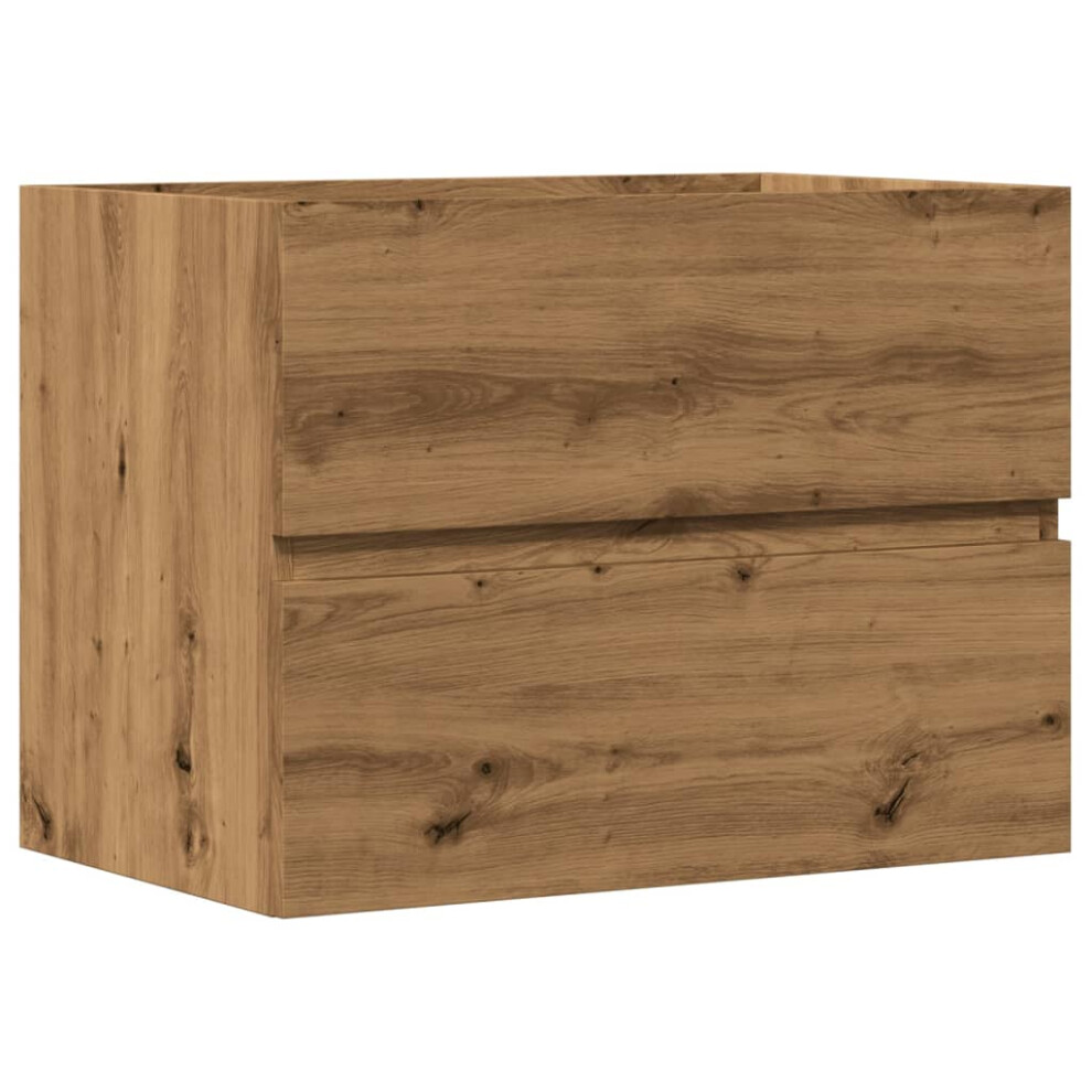 Vidaxl (Artisan Oak, 60 X 38.5 X 45 Cm) Sink Cabinet Bathroom Vanity Unit Wall Storage Cupboard Engineered Wood Brown