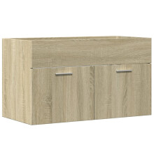 (sonoma oak, 80 x 38.5 x 46 cm) vidaXL Sink Cabinet Bathroom Vanity Unit Wall Storage Cupboard Engineered Wood