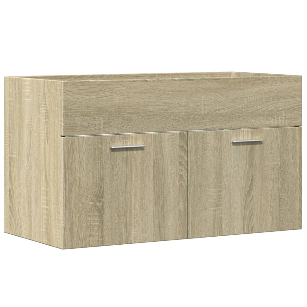 (sonoma oak, 80 x 38.5 x 46 cm) vidaXL Bathroom Sink Cabinet Storage Sink Cupboard Engineered Wood