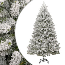 (green and white, 240 cm/ Basic) vidaXL Artificial Hinged Christmas Tree Artificial Tree LEDs and Ball Set