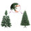 VidaXL (green and white, 210 cm/ Basic) vidaXL Artificial Hinged Christmas Tree Artificial Tree LEDs and Ball Set 8