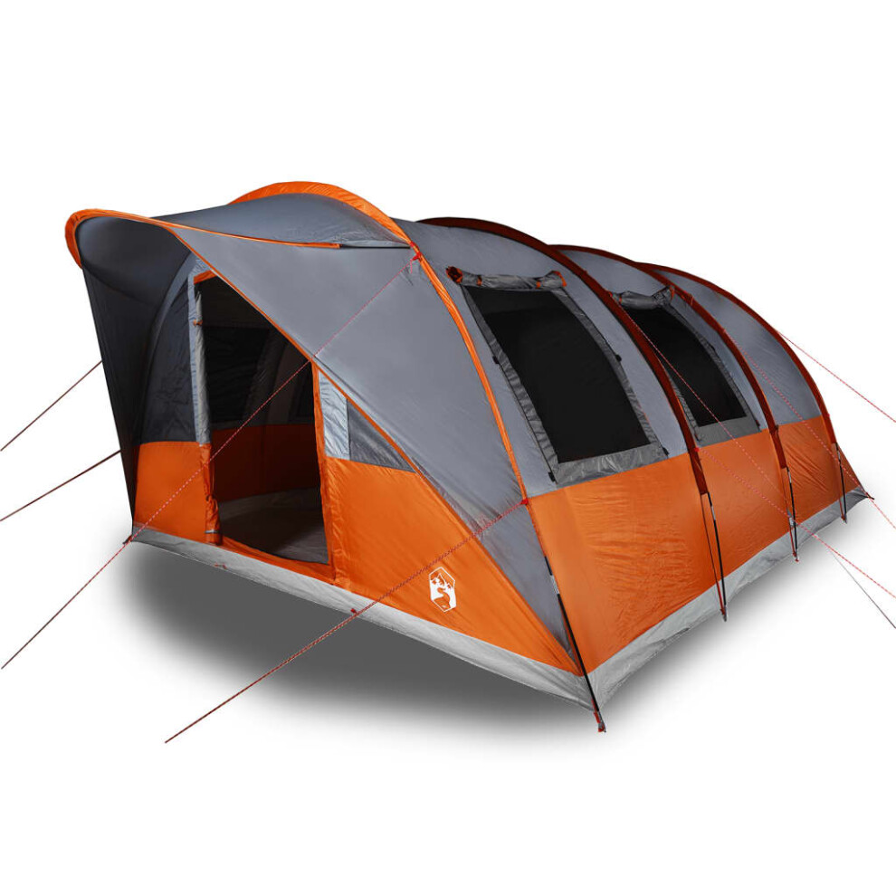 (grey And orange) vidaXL Camping Tent Tunnel 5-Person Lightweight Tent Beach Tent Waterproof