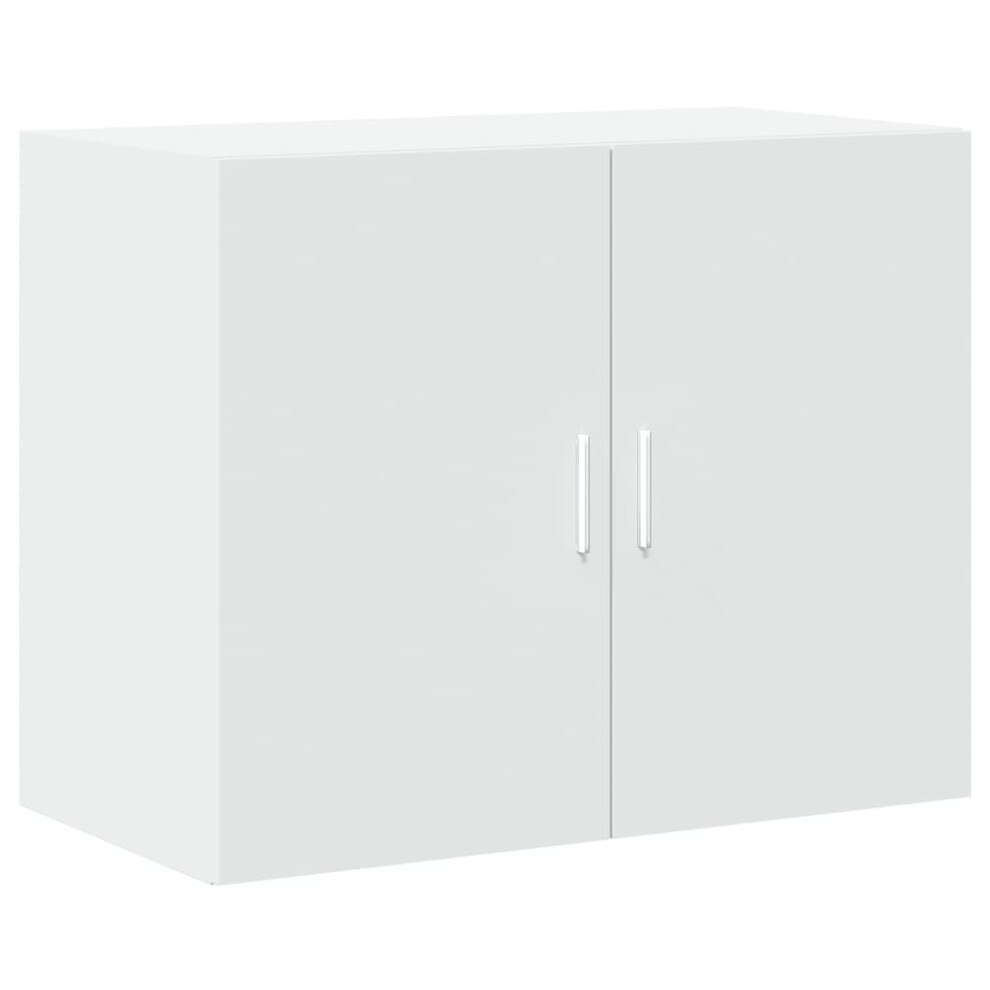 (white) vidaXL Wall Cabinet Bathroom Wall Hanging Cabinet Engineered Wood