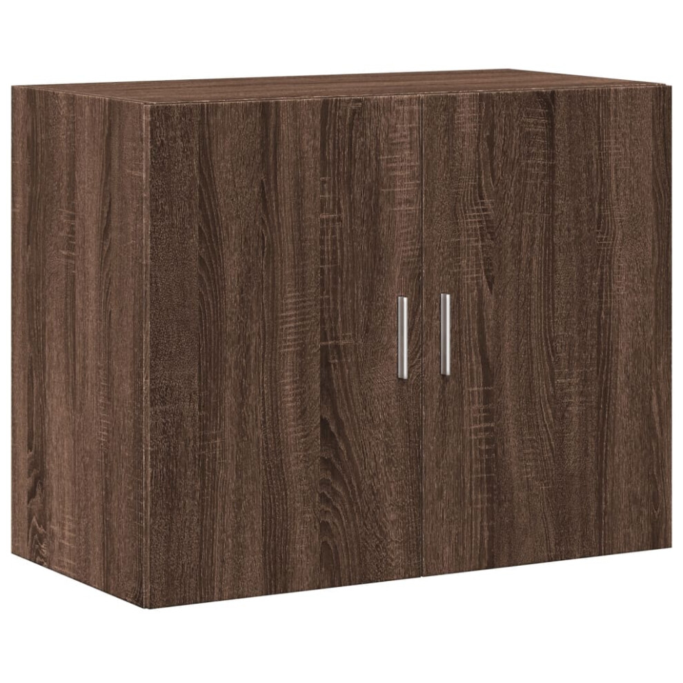 (brown oak) vidaXL Wall Cabinet Bathroom Wall Hanging Cabinet Engineered Wood