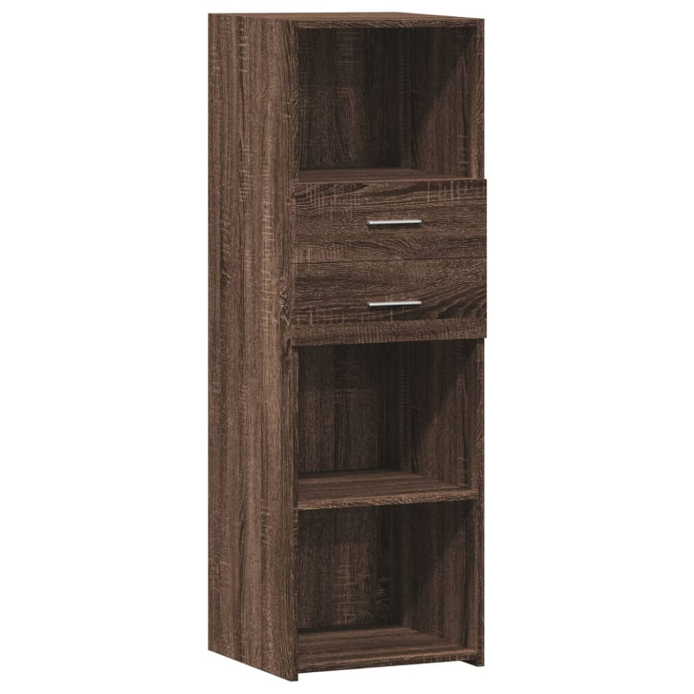Vidaxl (Brown Oak) Highboard Sideboard Cabinet Storage Cupboard Engineered Wood