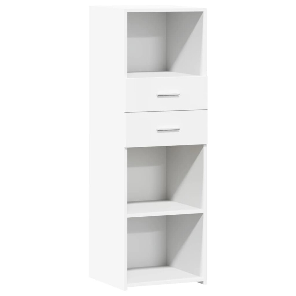 (white) vidaXL Highboard Sideboard Cabinet Storage Cupboard Engineered Wood