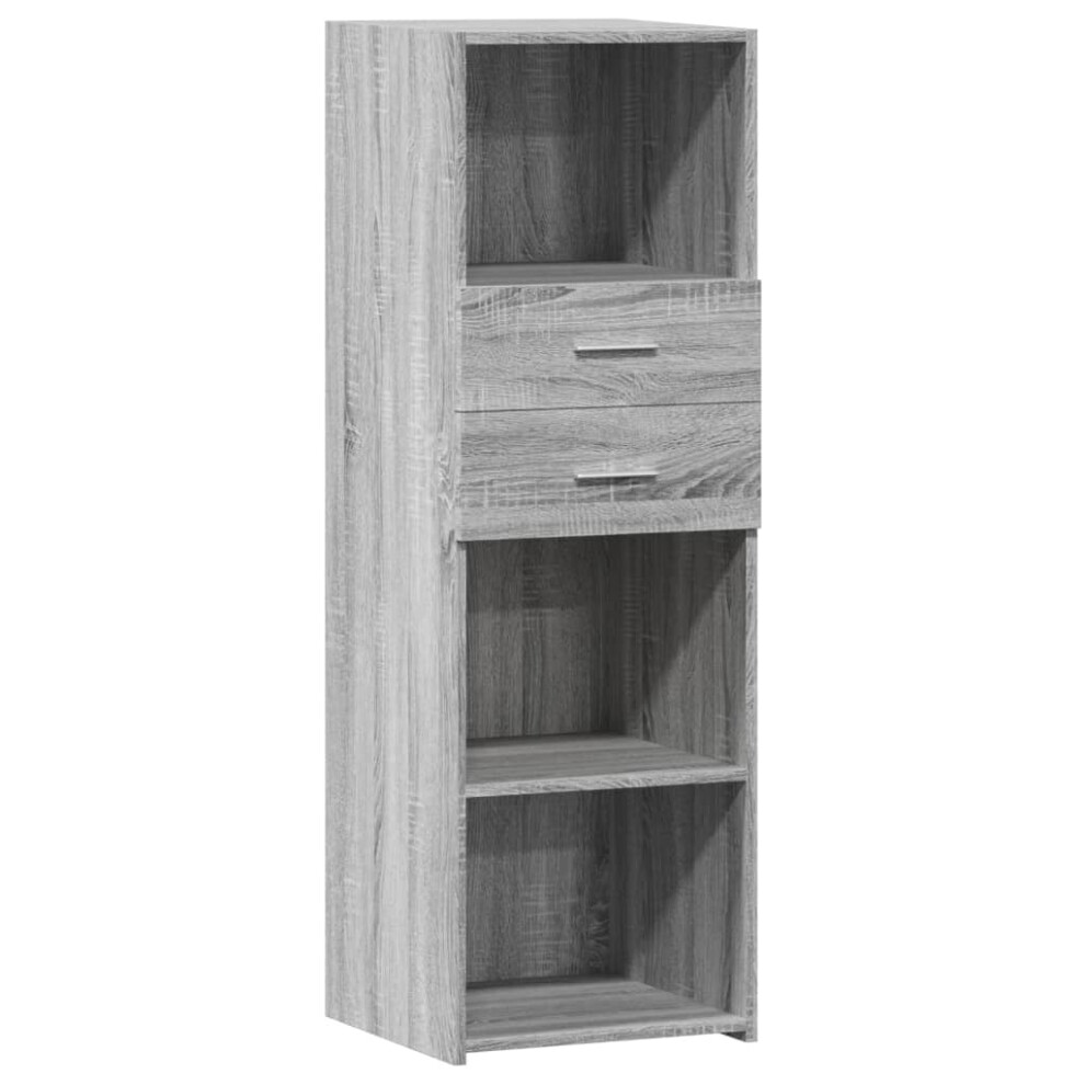 (grey sonoma) vidaXL Highboard Sideboard Cabinet Storage Cupboard Engineered Wood