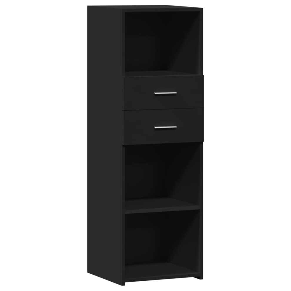 Vidaxl (Black) Highboard Sideboard Cabinet Storage Cupboard Engineered Wood
