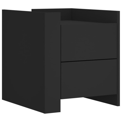 VidaXL (black) vidaXL Bedside Cabinet Nightstand Bed Side Table Engineered Wood 1