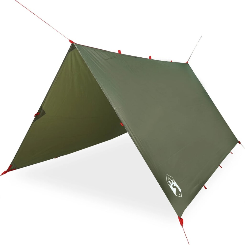 (olive green, 306 x 306 cm) vidaXL Camping Tarp Outdoor Tarpaulin Shelter Sunshade Tent Tarp Waterproof