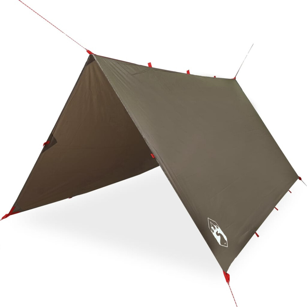 (brown, 306 x 306 cm) vidaXL Camping Tarp Outdoor Tarpaulin Shelter Sunshade Tent Tarp Waterproof