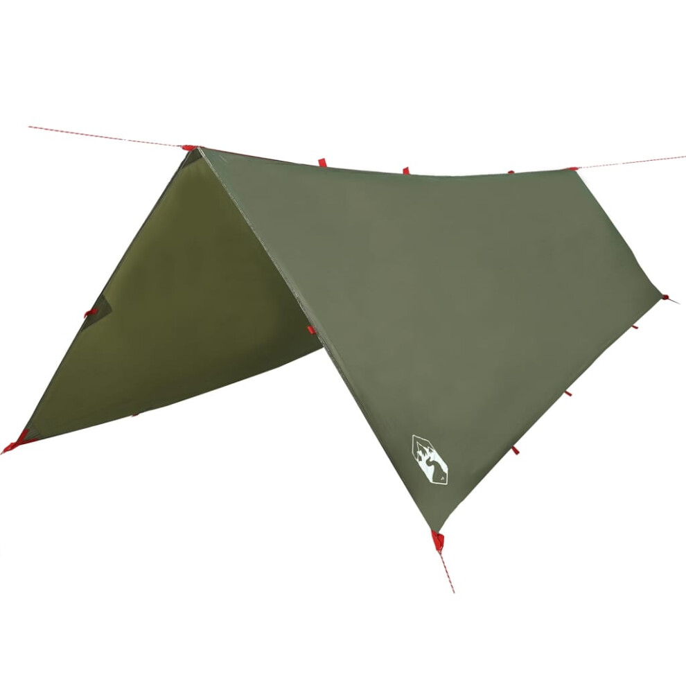 (olive green, 506 x 306 cm) vidaXL Camping Tarp Outdoor Tarpaulin Shelter Sunshade Tent Tarp Waterproof