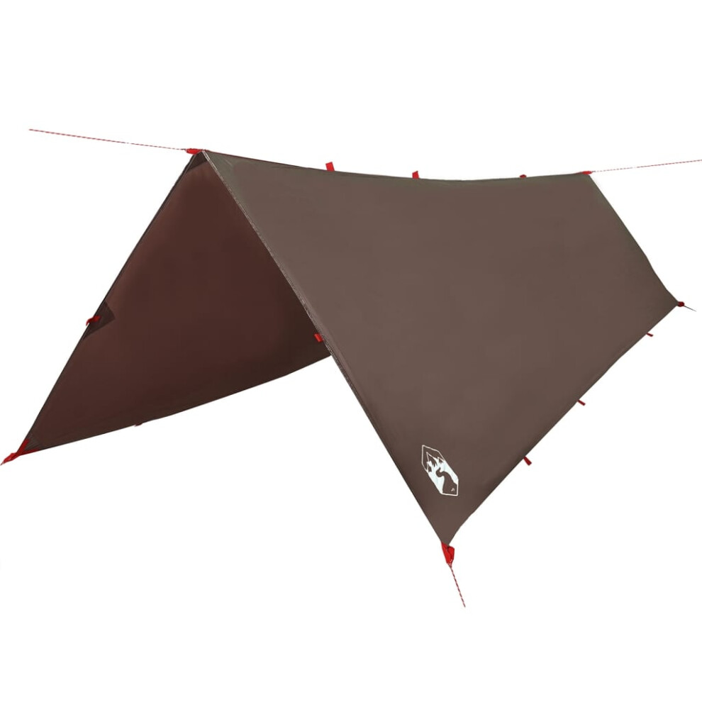 (brown, 506 x 306 cm) vidaXL Camping Tarp Outdoor Tarpaulin Shelter Sunshade Tent Tarp Waterproof