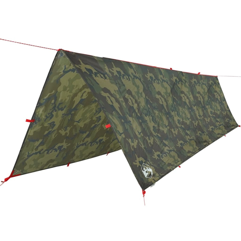 (camouflage, 506 x 306 cm) vidaXL Camping Tarp Outdoor Tarpaulin Shelter Sunshade Tent Tarp Waterproof