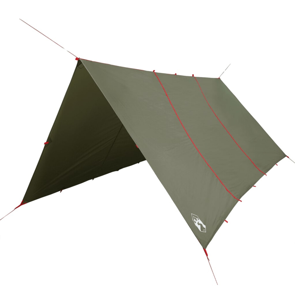 (olive green, 451 x 420 cm) vidaXL Camping Tarp Outdoor Tarpaulin Shelter Sunshade Tent Tarp Waterproof