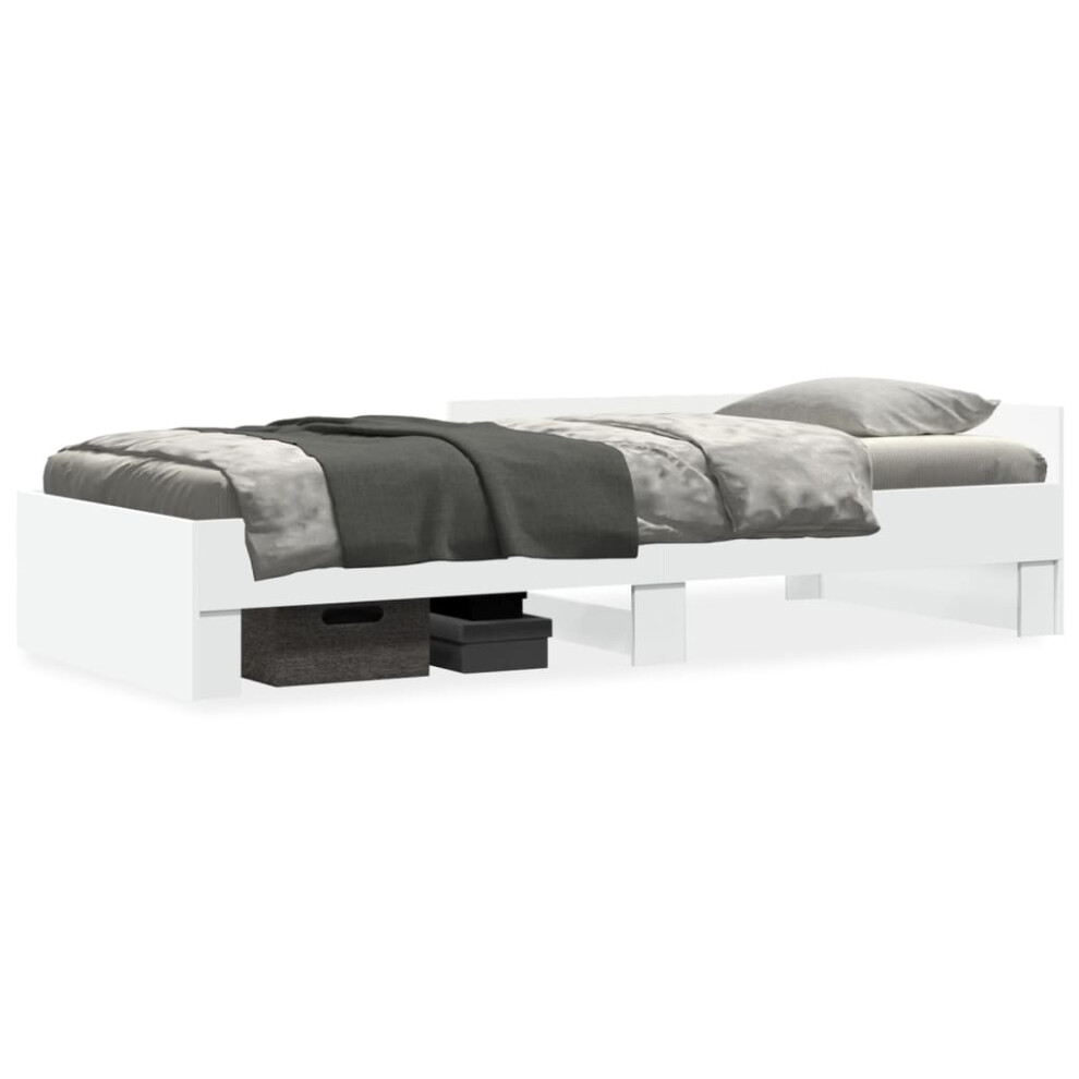 Vidaxl (White, 75 X 190 Cm) Bed Frame Home Bedstead Bed Base Mattress Foundation Engineered Wood