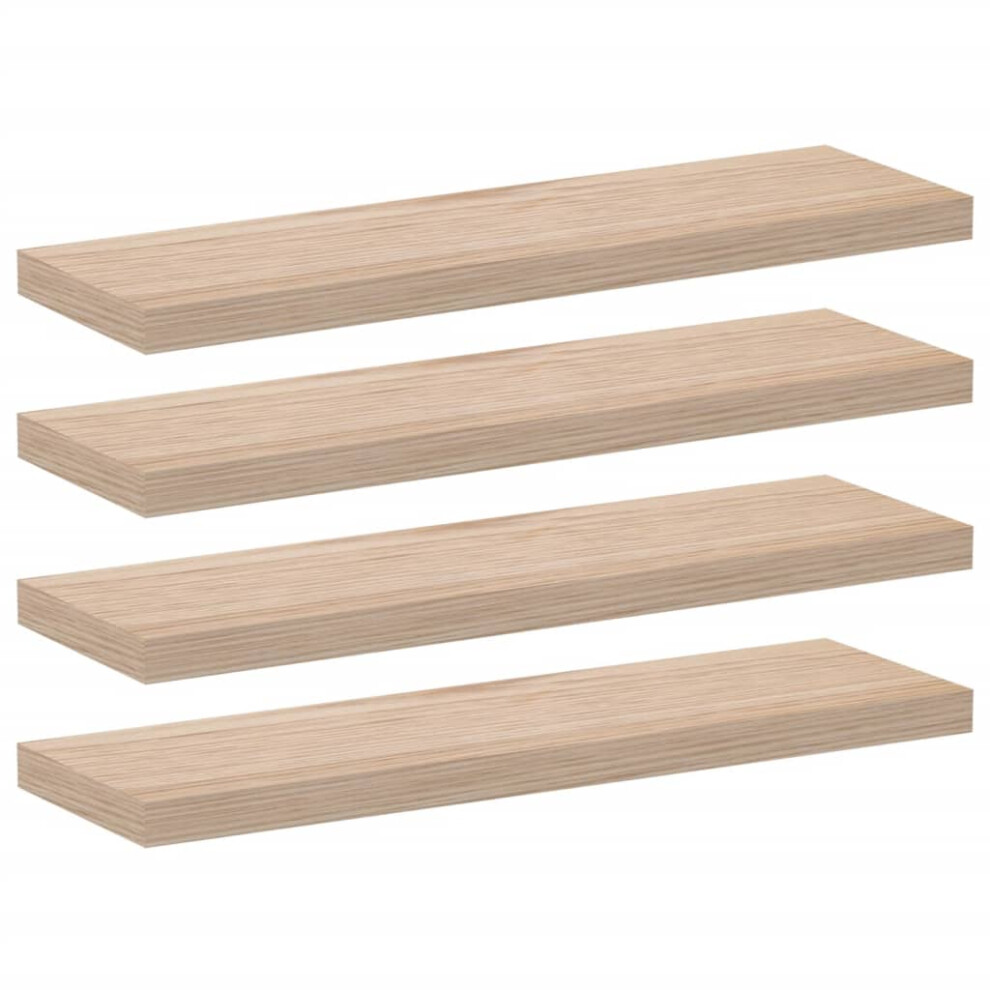 Vidaxl (80 X 23.5 X 4 Cm/ 4 Pcs) Floating Shelves Wall Shelf Display Storage Shelf Rack Engineered Wood Brown