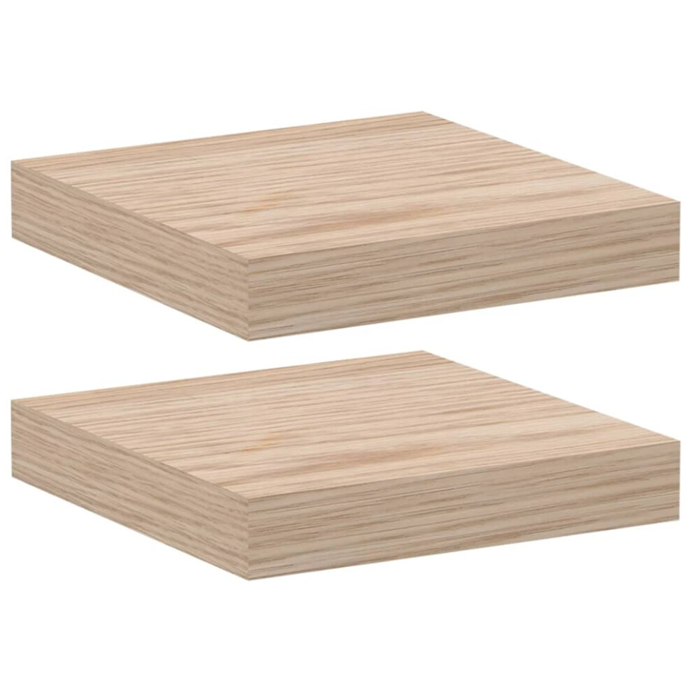 Vidaxl (23 X 23.5 X 4 Cm/ 2 Pcs) Floating Shelves Wall Shelf Display Storage Shelf Rack Engineered Wood Brown
