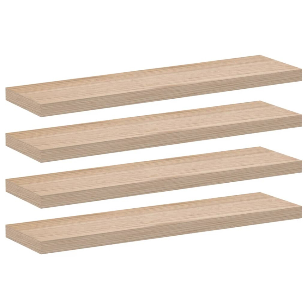Vidaxl (90 X 23.5 X 4 Cm/ 4 Pcs) Floating Shelves Wall Shelf Display Storage Shelf Rack Engineered Wood Brown