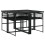VidaXL vidaXL 5-tlg. Garten-Essgruppe Schwarz Poly Rattan 3