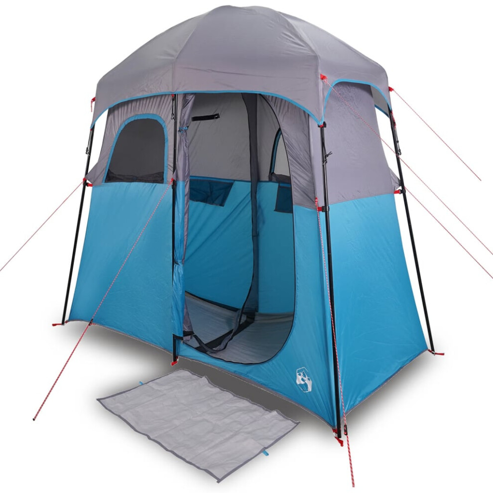 (blue) vidaXL Shower Tent 2-Person Patio Privacy Tent Toilet Tent Shelter Waterproof