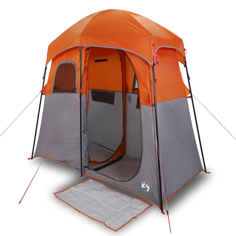 (grey And orange) vidaXL Shower Tent 2-Person Patio Privacy Tent Toilet Tent Shelter Waterproof