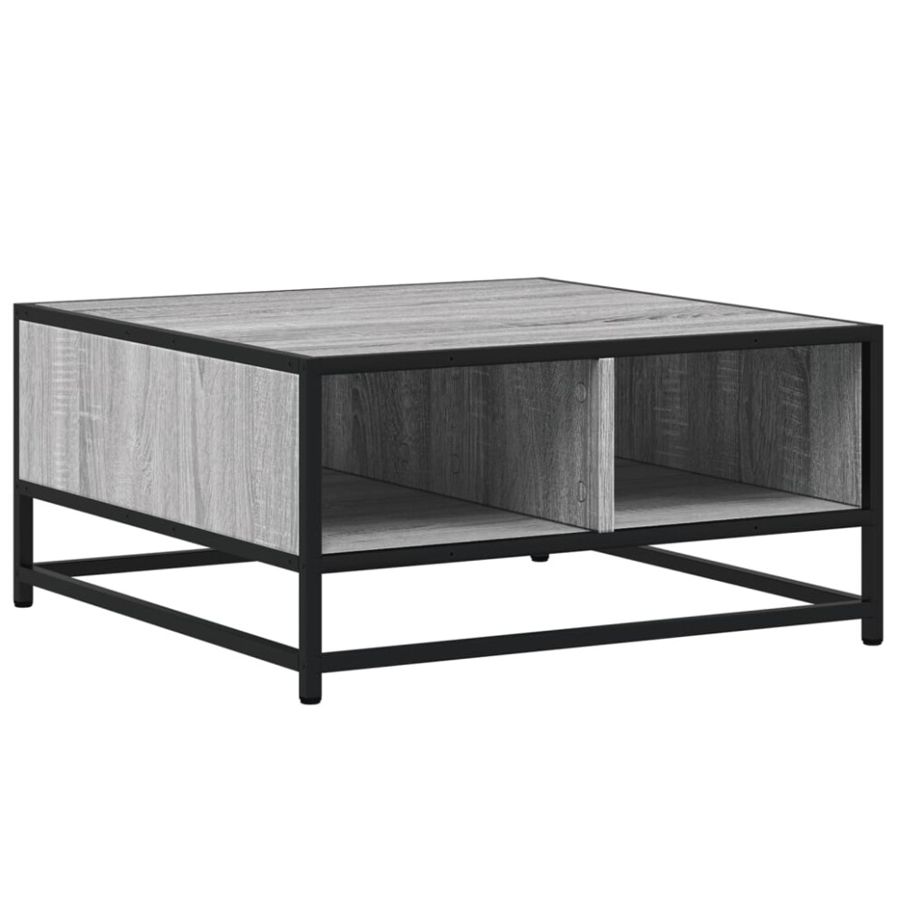 (grey sonoma) vidaXL Coffee Table Hallway Tea End Table Side Table Engineered Wood And Metal