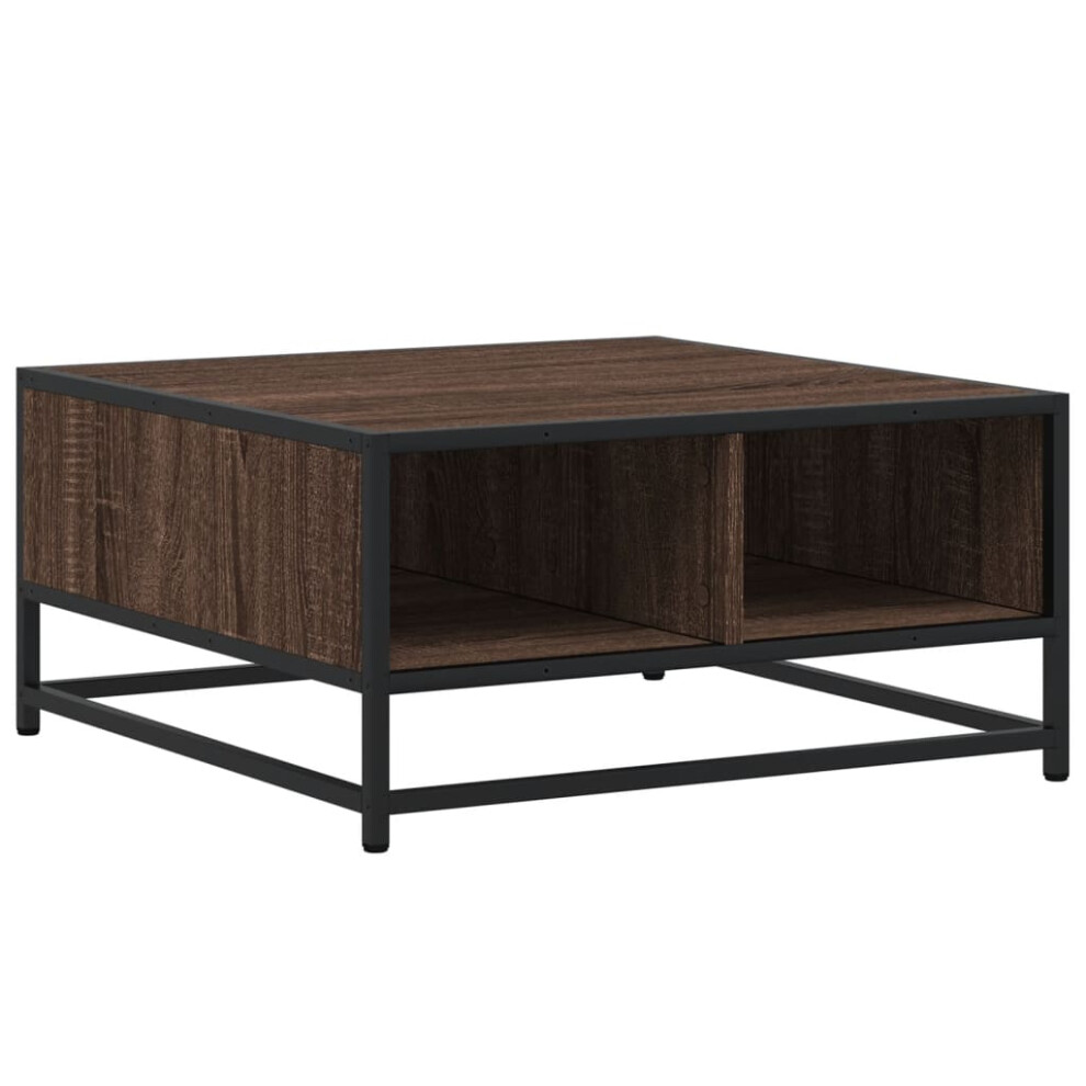 (brown oak) vidaXL Coffee Table Hallway Tea End Table Side Table Engineered Wood and Metal