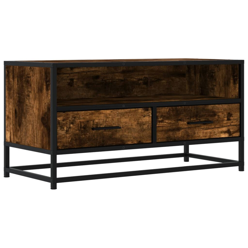 (smoked oak) vidaXL TV Cabinet TV Stand Media TV Unit Engineered Wood and Metal