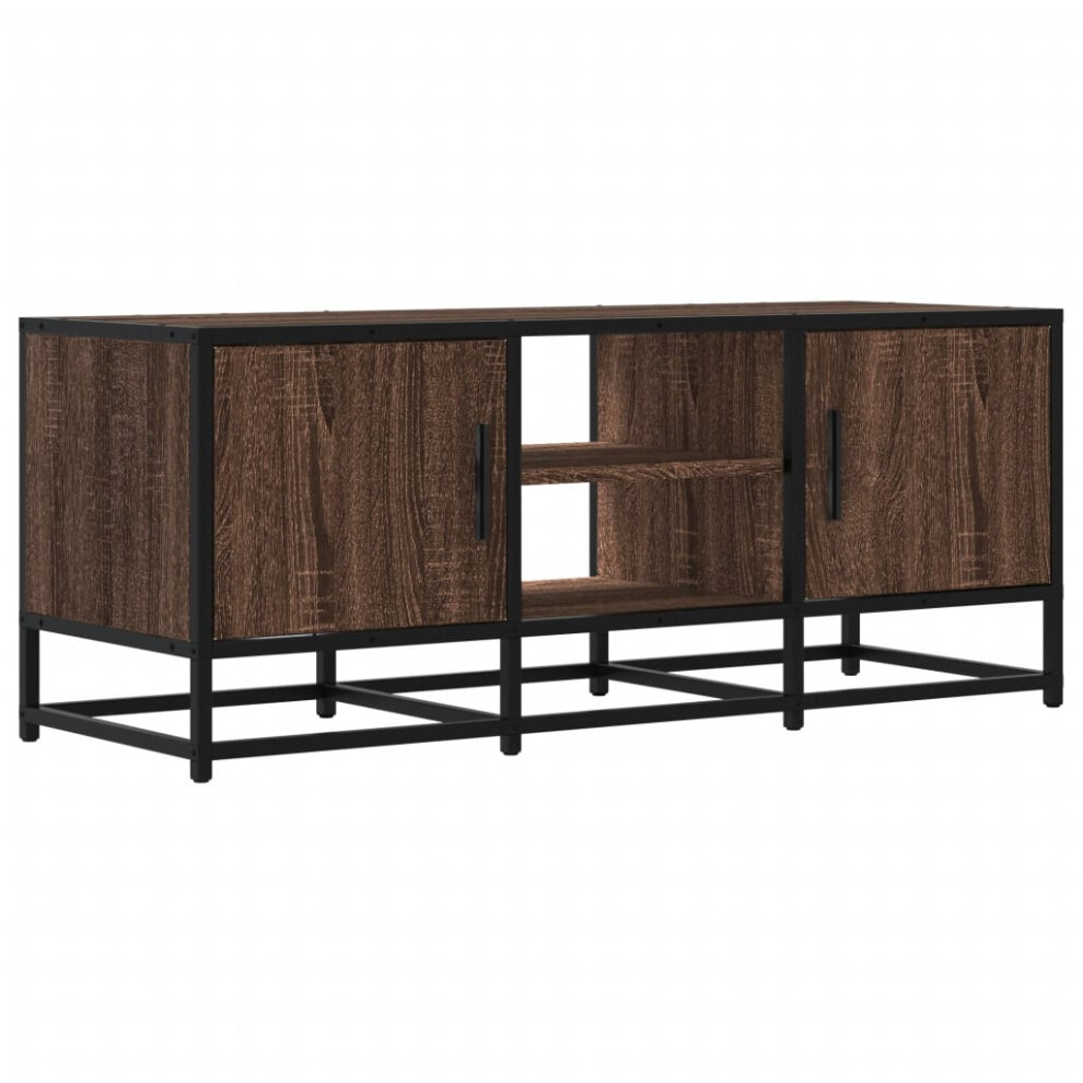 (brown oak) vidaXL TV Cabinet TV Stand Media TV Unit Engineered Wood and Metal