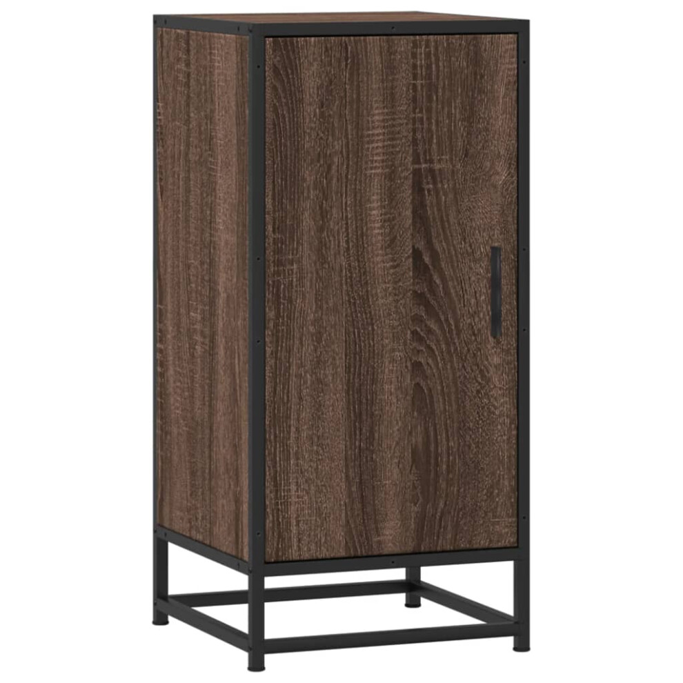 Vidaxl (Brown Oak) Sideboard Side Cabinet Highboard Cupboard Engineered Wood And Metal