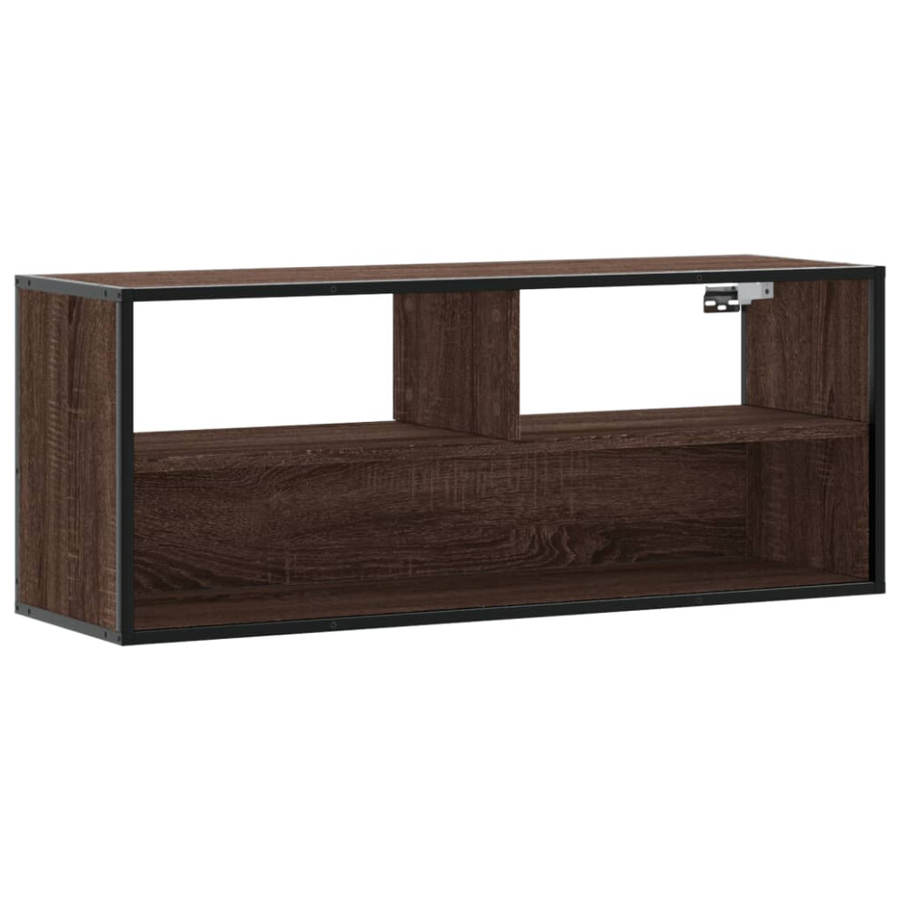 (brown oak) vidaXL TV Cabinet TV Stand Media TV Unit Engineered Wood and Metal