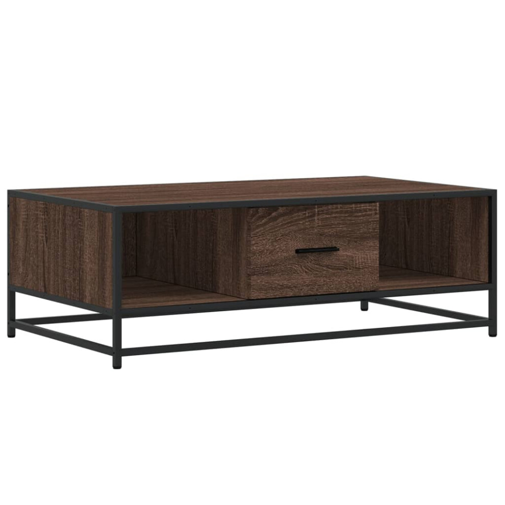 (brown oak) vidaXL Coffee Table Hallway End Table Side Table Engineered Wood and Metal