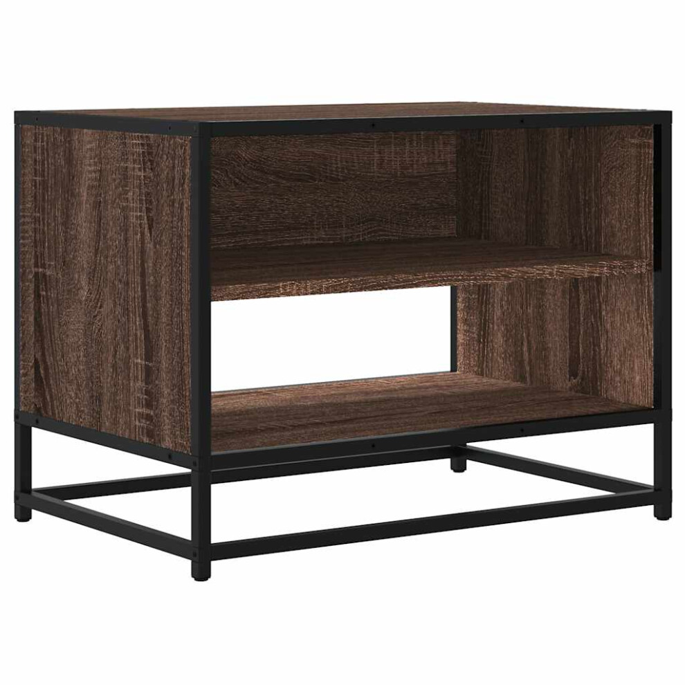 (brown oak, 61 x 40 x 46 cm) vidaXL TV Cabinet TV Stand Media TV Unit Engineered Wood and Metal