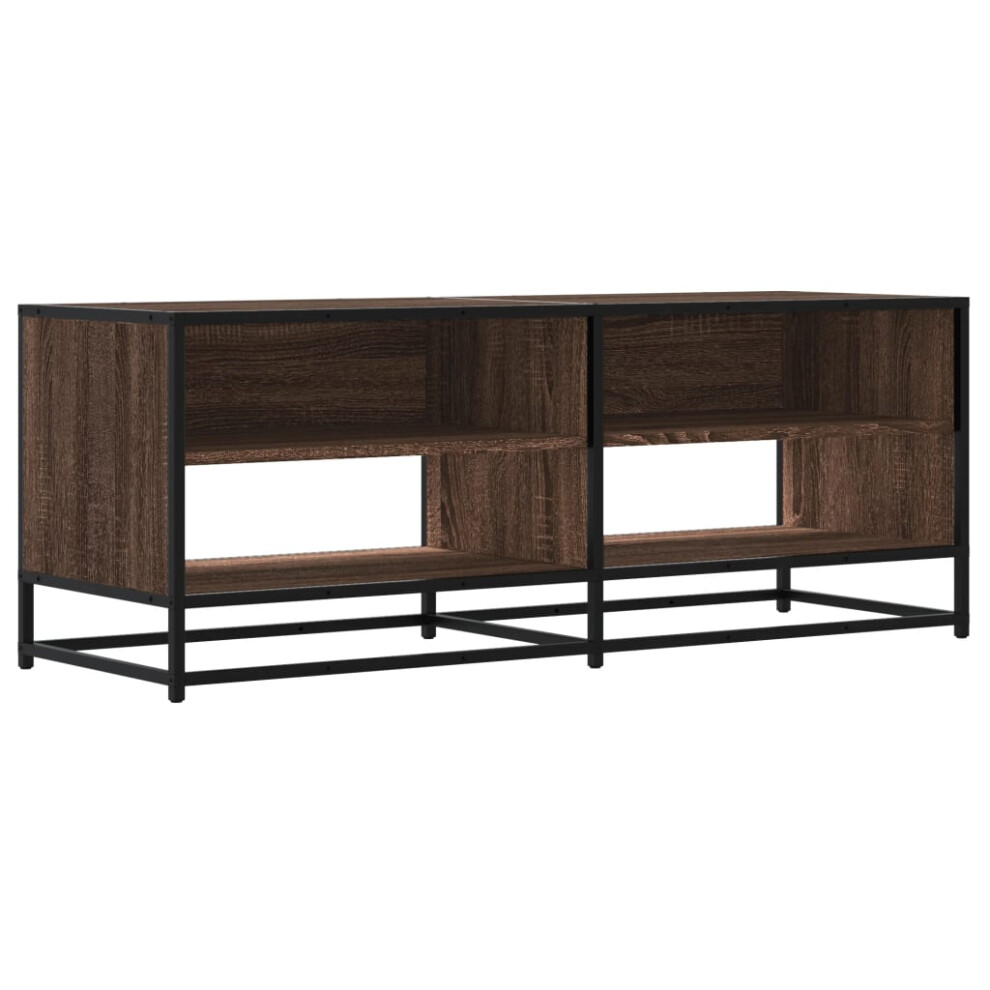 Vidaxl (Brown Oak, 120.5 X 40 X 46 Cm) Tv Cabinet Tv Stand Media Tv Unit Engineered Wood And Metal