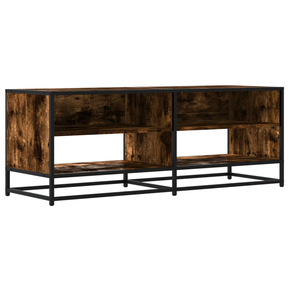 Vidaxl (Smoked Oak, 120.5 X 40 X 46 Cm) Tv Cabinet Tv Stand Media Tv Unit Engineered Wood And Metal