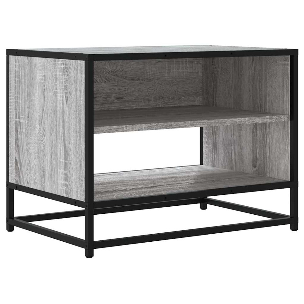 Vidaxl ( Sonoma, 61 X 40 X 46 Cm) Tv Cabinet Tv Stand Media Tv Unit Engineered Wood And Metal Grey