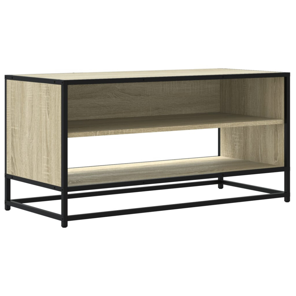 (sonoma oak, 91 X 40 X 46 cm) vidaXL TV Cabinet TV Stand Media TV Unit Engineered Wood And Metal