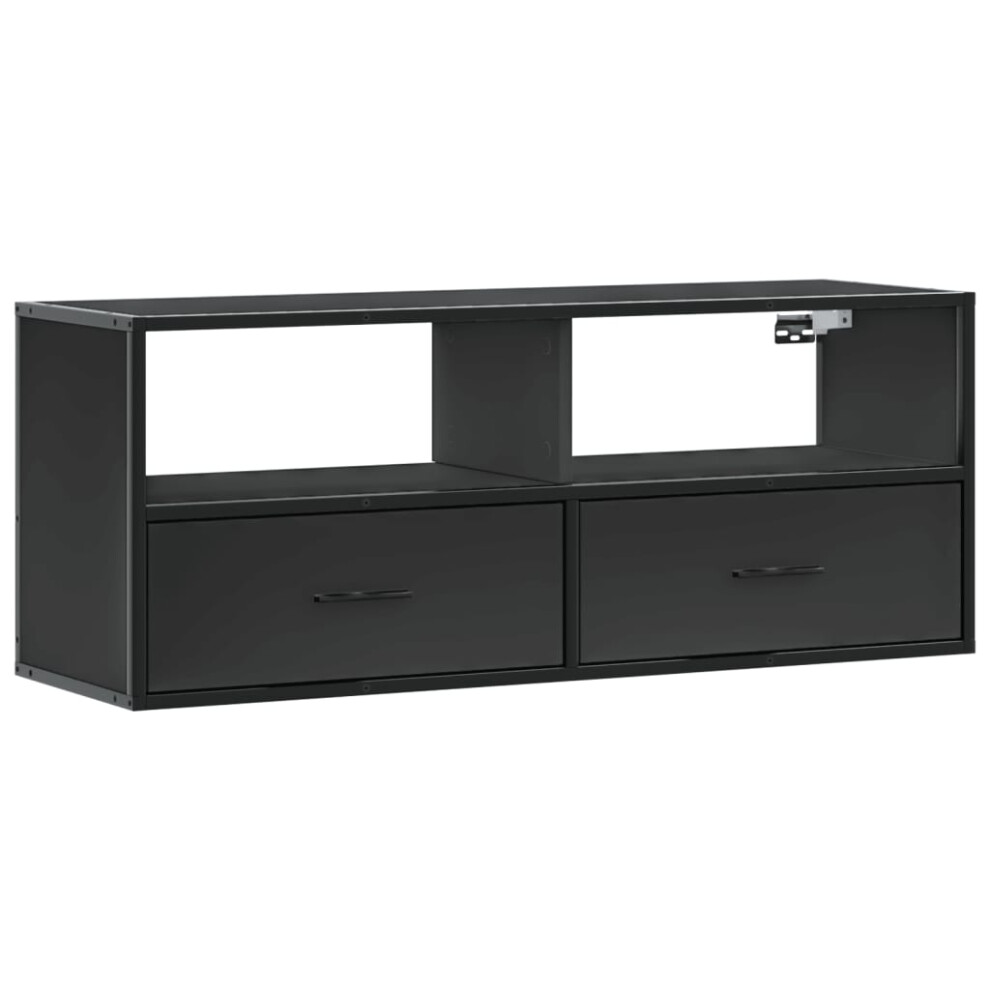 (black, 100 x 31 x 39.5 cm) vidaXL TV Cabinet TV Stand Media Cabinet TV Unit Engineered Wood and Metal