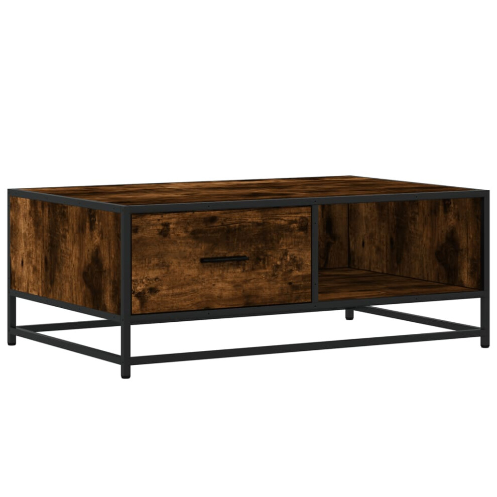 (smoked oak) vidaXL Coffee Table Hall End Table Side Table Engineered Wood and Metal