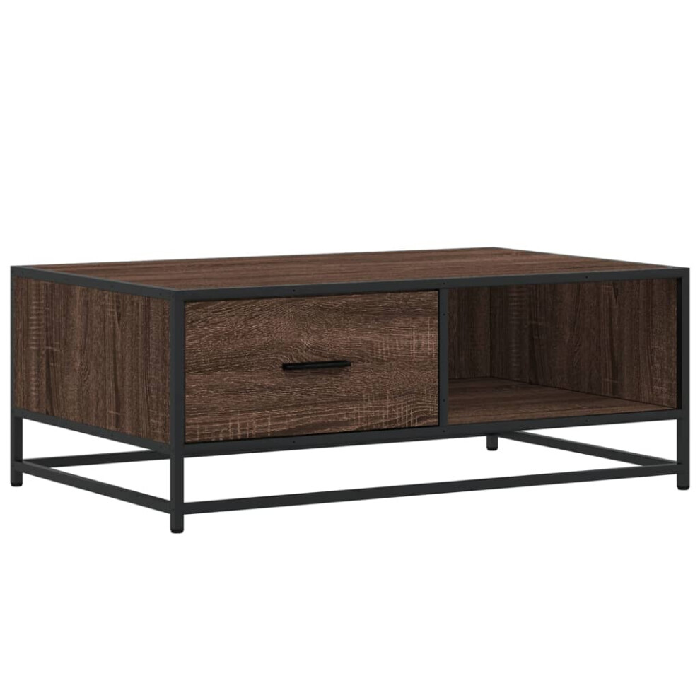 (brown oak) vidaXL Coffee Table Hall End Table Side Table Engineered Wood and Metal