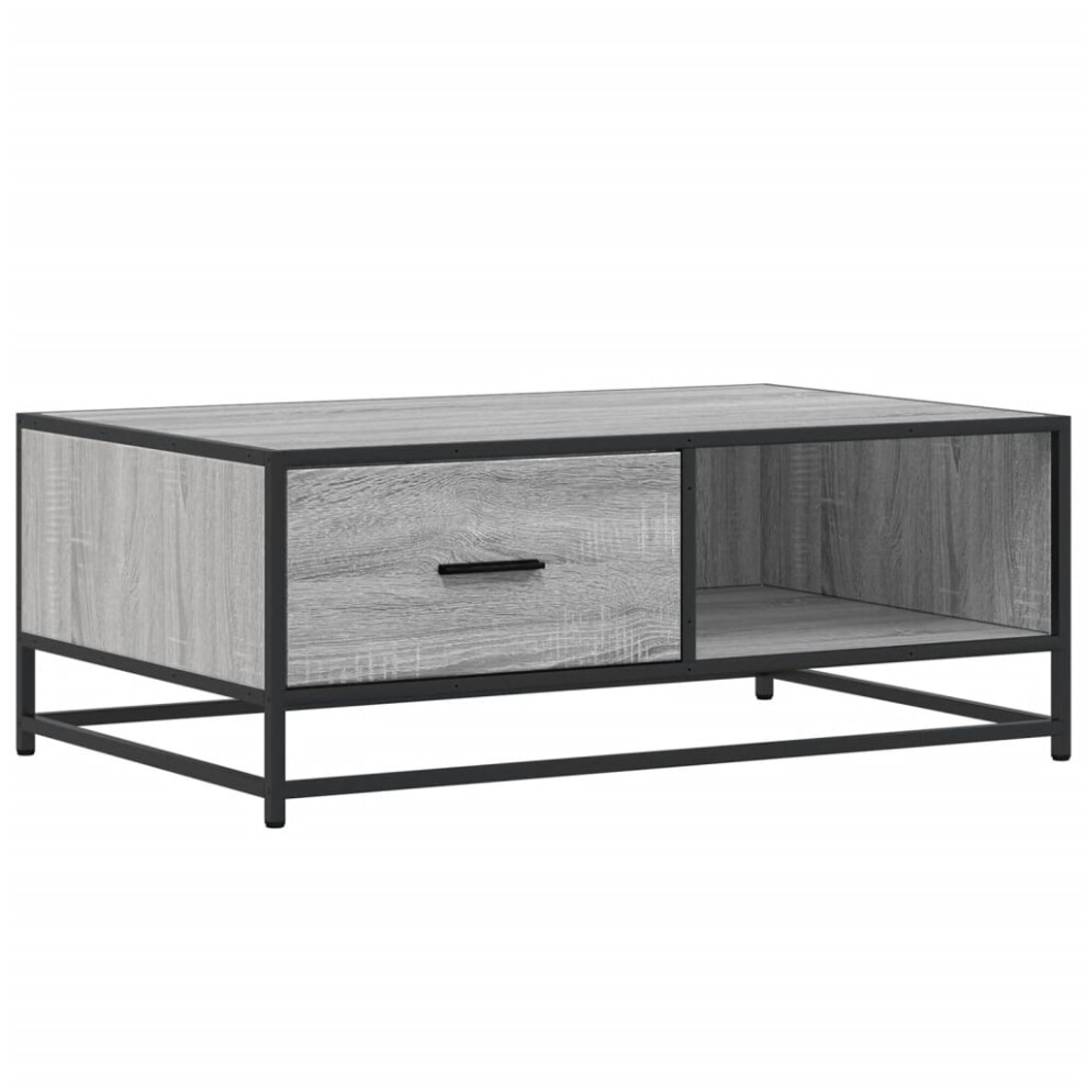 (grey sonoma) vidaXL Coffee Table Hall End Table Side Table Engineered Wood and Metal