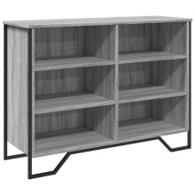 (grey sonoma, 101 x 35.5 x 74.5 cm) vidaXL Sideboard Storage Cupboard Cabinet Highboard Engineered Wood