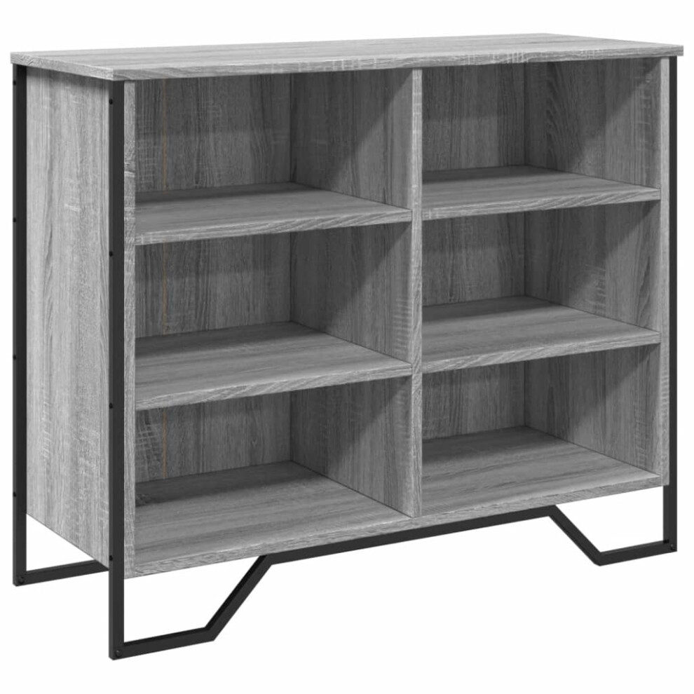 Vidaxl (Grey Sonoma, 91 X 35.5 X 74.5 Cm) Sideboard Storage Cupboard Cabinet Highboard Engineered Wood