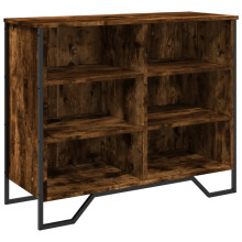 (smoked oak, 91 x 35.5 x 74.5 cm) vidaXL Sideboard Storage Cupboard Cabinet Highboard Engineered Wood