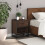 VidaXL (brown oak, 1 pcs) vidaXL Bedside Cabinets Nightstand Bed Side Table Engineered Wood 3