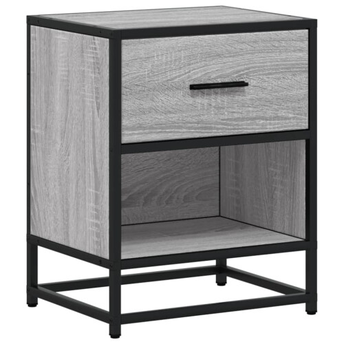VidaXL (grey sonoma, 1 pcs) vidaXL Bedside Cabinets Nightstand Bed Side Table Engineered Wood